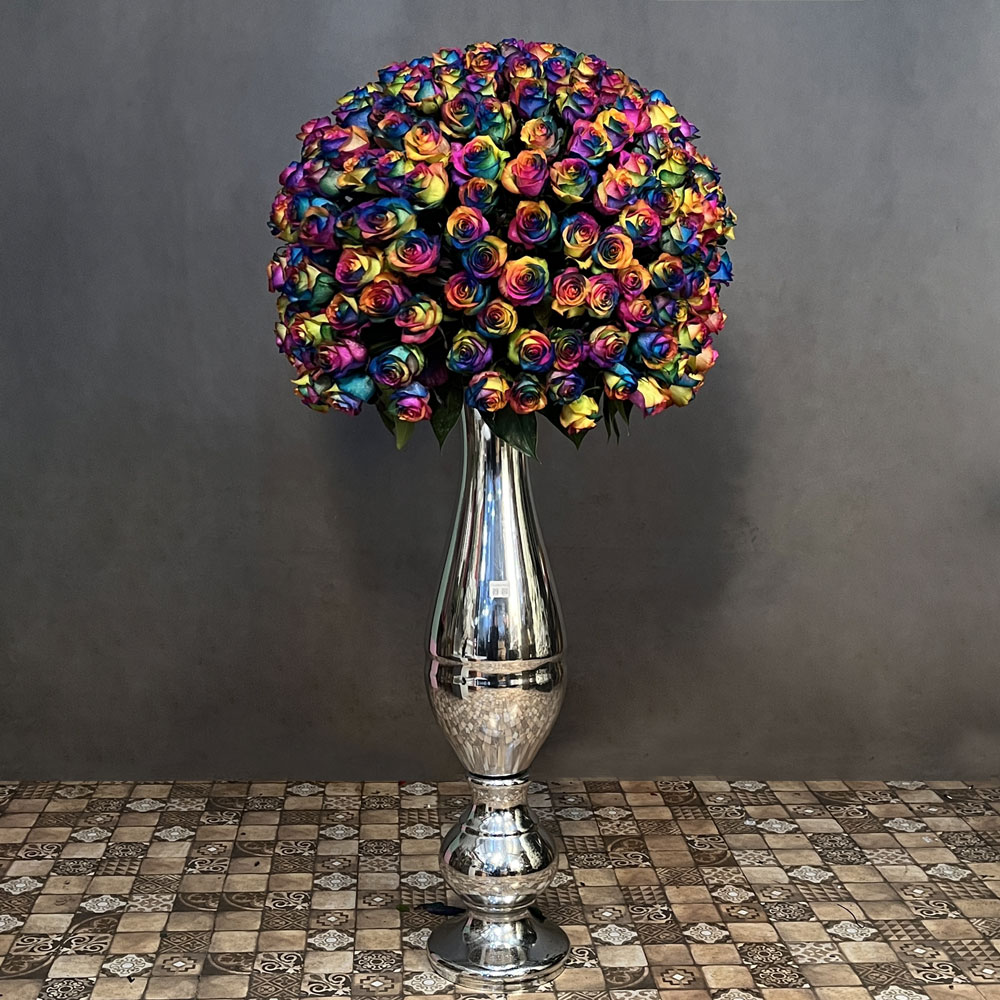 بلور-گل-رز-هلندی-هفت-رنگ-کد-4909-1 بلور گل رز هلندی هفت رنگ – زیبایی طبیعت در قالب گل بلوری چند رنگ