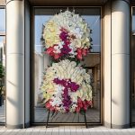 "تاج گل افتتاحیه فلورانس، نماد زیبایی و احترام برای مراسم‌های خاص و افتتاحیه‌ها."