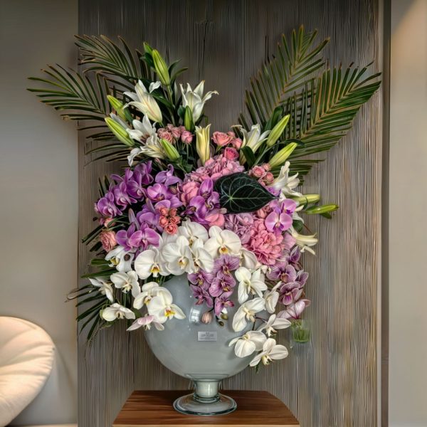 گلدان گل بزرگ رومیزی – طراحی لوکس و فضای سبک برای داخل منزل