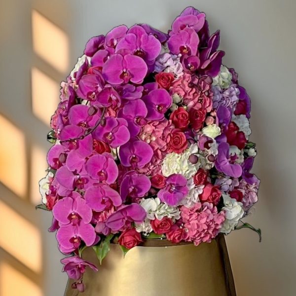 گلدان گل بزرگ لوکس فلورانس با طراحی مجلل