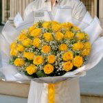 "دسته گل رز زرد هلندی – هدیه‌ای زیبا با گل‌های مرغوب و تازه از هلند"