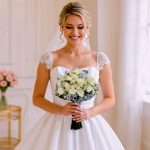 دسته گل عروس سفید گالری فلورانس - طراحی کلاسیک و بی‌بدیل برای مراسم لوکس