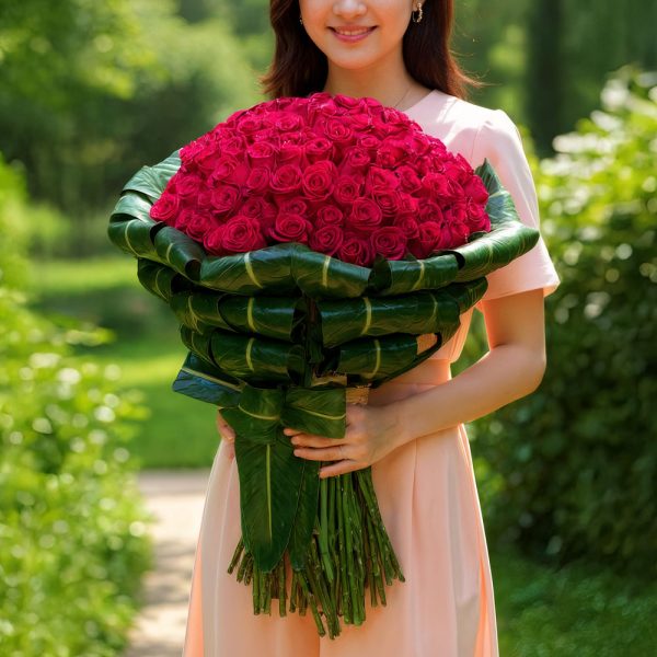 دسته گل رز عاشقانه فلورانس کد 6123