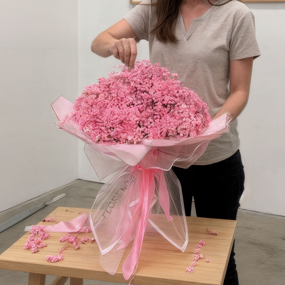 دسته-گل-عروس-هلندی-صورتی-کد-6128-1 ظرافت صورتی در دستان تو