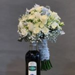 "دسته گل عروسی سفید فلورانس - انتخابی شیک و کلاسیک برای روز عروسی شما"