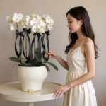 گلدان ارکیده سفید لاکچری فلورانس - زیبایی و لوکسی در یک محصول