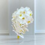دسته گل عروس ارکیده یک طرفه لوکس و شیک