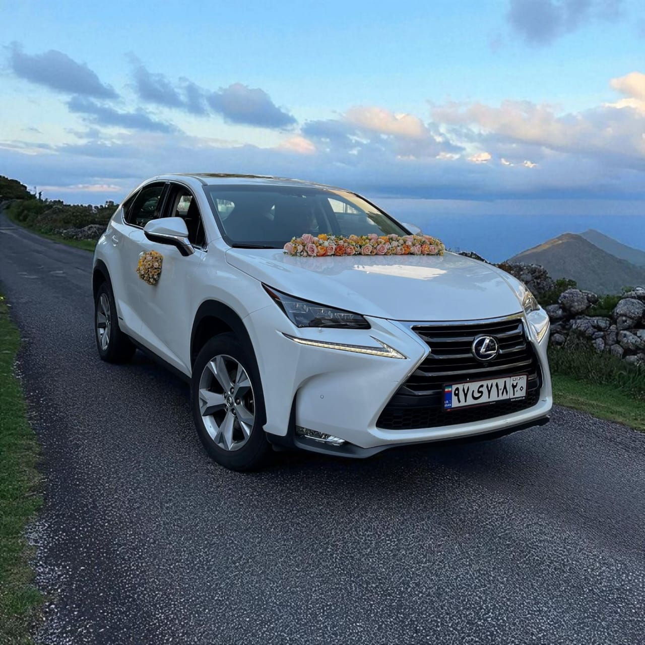 ماشین-عروس-با-گل-های-رنگی-کد-6318-1 "ماشین عروس با گلهای رنگی و شاد از گلفروشی فلورانس برای روز عروسی خاص"