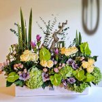 باکس گل آنتریوم و هورتانزیا سبز شیک و لاکچری برای مناسبت‌های خاص