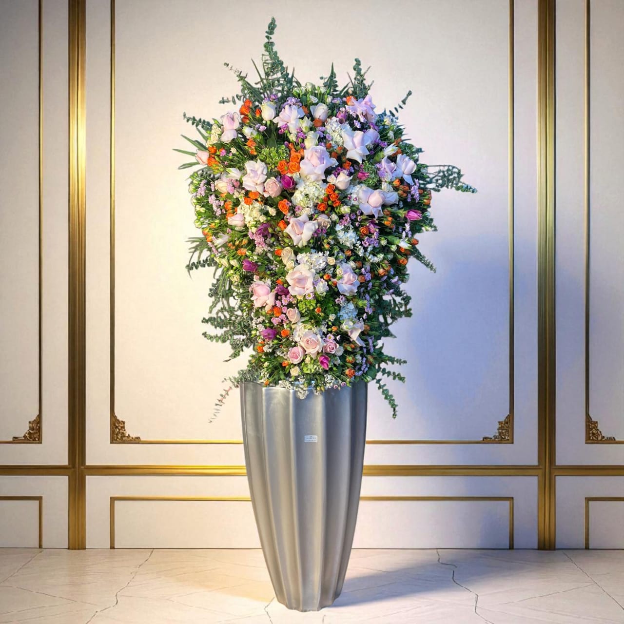 گلدان فایبر بهاری کد 6361 گلدان فایبر بهاری کد 6361 سفید مدرن برای دکور باغ و بالکن، خرید گلدان فایبرگلاس نشکن با طرح بهاری