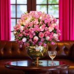 گلدان رز طلایی شیک و لوکس برای دکوراسیون و هدیه