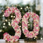 استند عدد تولد با گلهای بهاری و طراحی سفارشی برای جشنهای خاص