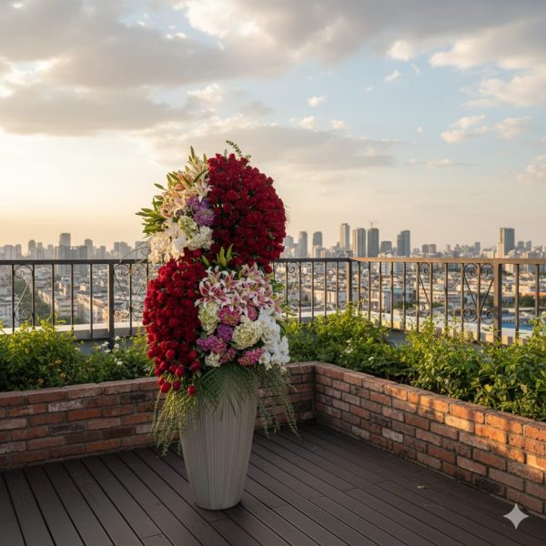 گلدان فایبر رز دو طبقه کد 6377