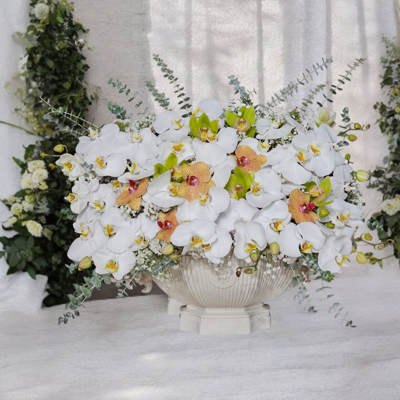 گلدان رزین رومیزی فالونوپسیس کد6432 گلدان رزین رومیزی فالونوپسیس شیک و مدرن