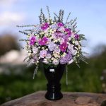 استند گل بلور رومیزی هورتانزیا هنری و خاص