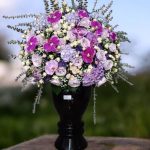 استند گل بلور رومیزی هورتانزیا مدرن و شفاف