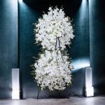 تاج گل تمام ارکیده با تاچ صورتی شیک و متفاوت