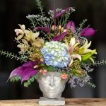 مجسمه گل ظریف فلورانس رزین مقاوم مناسب هدیه و تزئین