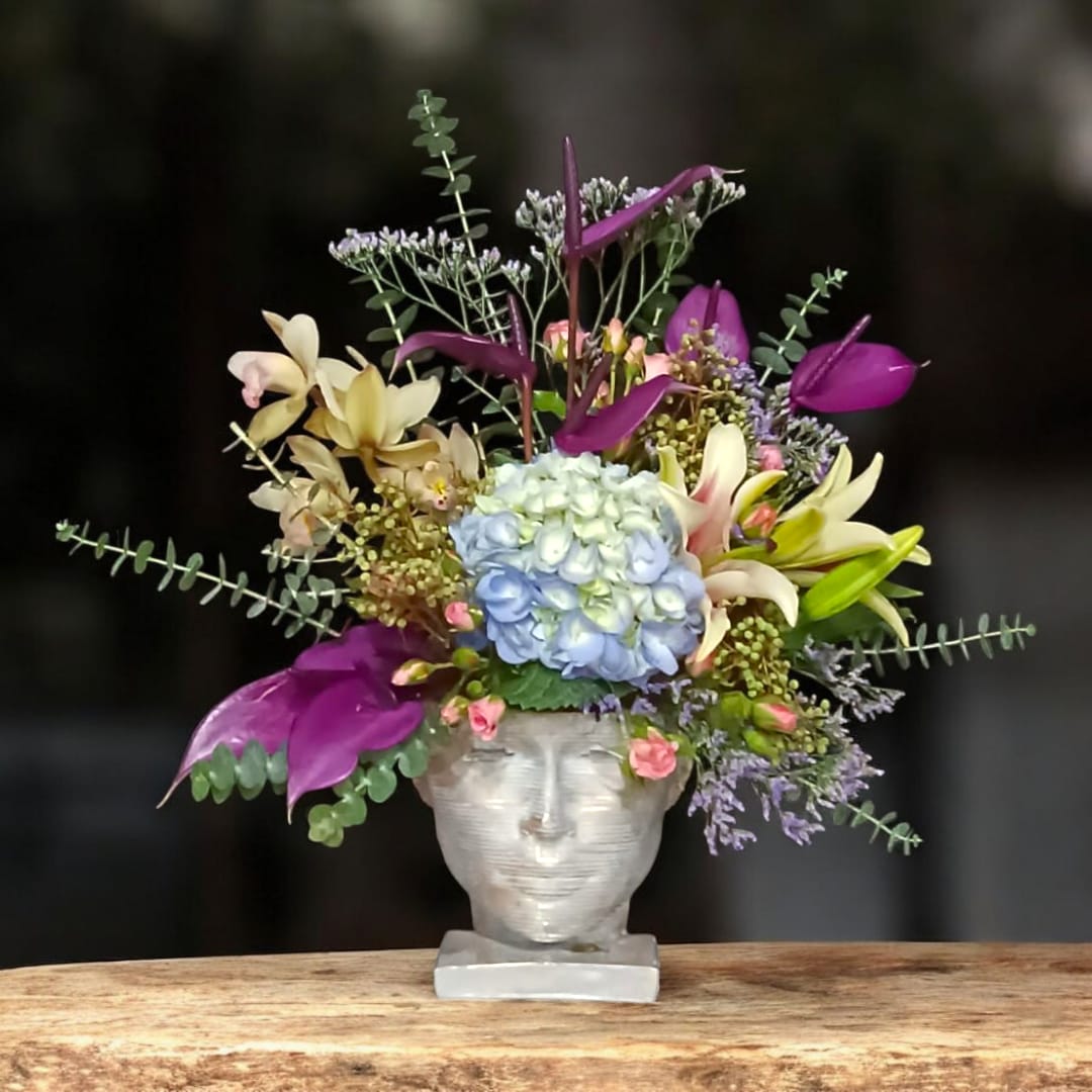 مجسمه گل ظریف فلورانس کد 6448 مجسمه گل ظریف فلورانس سنگی برای دکوراسیون لوکس