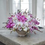 گلدان ارکیده فلو رنگی شیک و رمانتیک