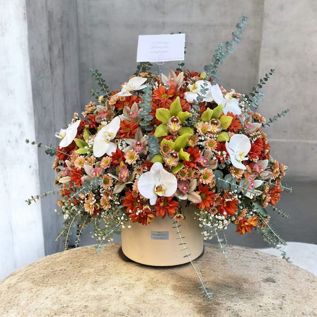 باکس گل مینی شیک پاییزی با طراحی لوکس و مدرن