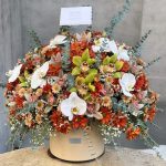 باکس گل مینی شیک پاییزی مناسب هدیه لوکس و دکوراسیون پاییزی