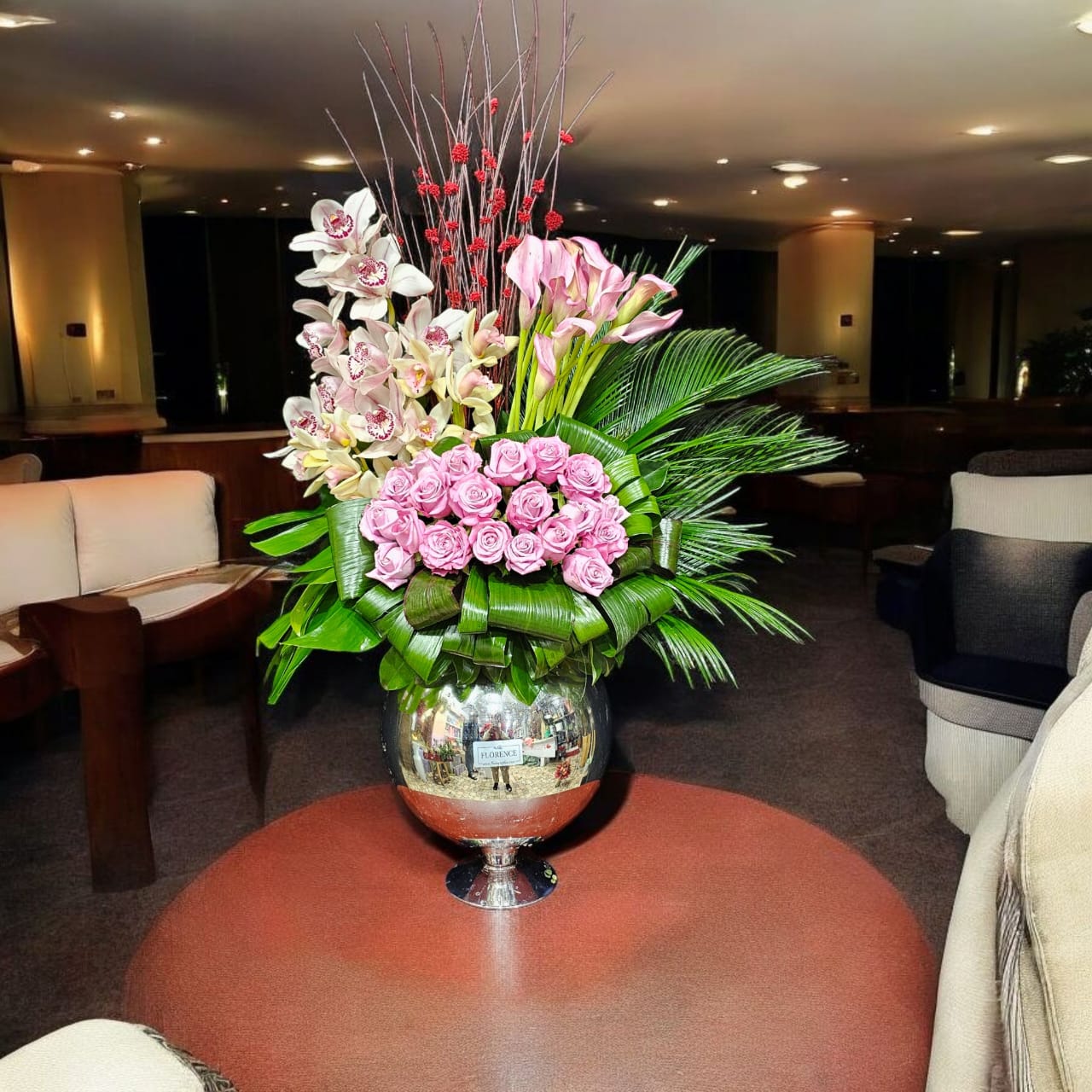 گلدان توپی تم یاسی کد 6464