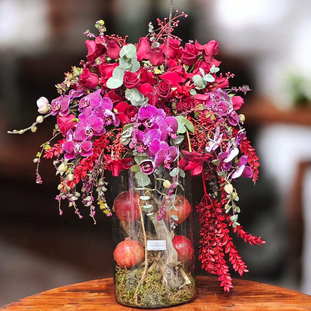 استوانه گل پاییزی کد 6466